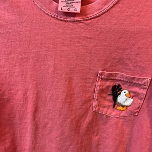 Comfort Colors Coral Tee with Duck Embroidery